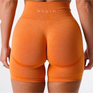 NVGTN - Burnt Orange Contour Seamless Shorts ( Size - MEDIUM)